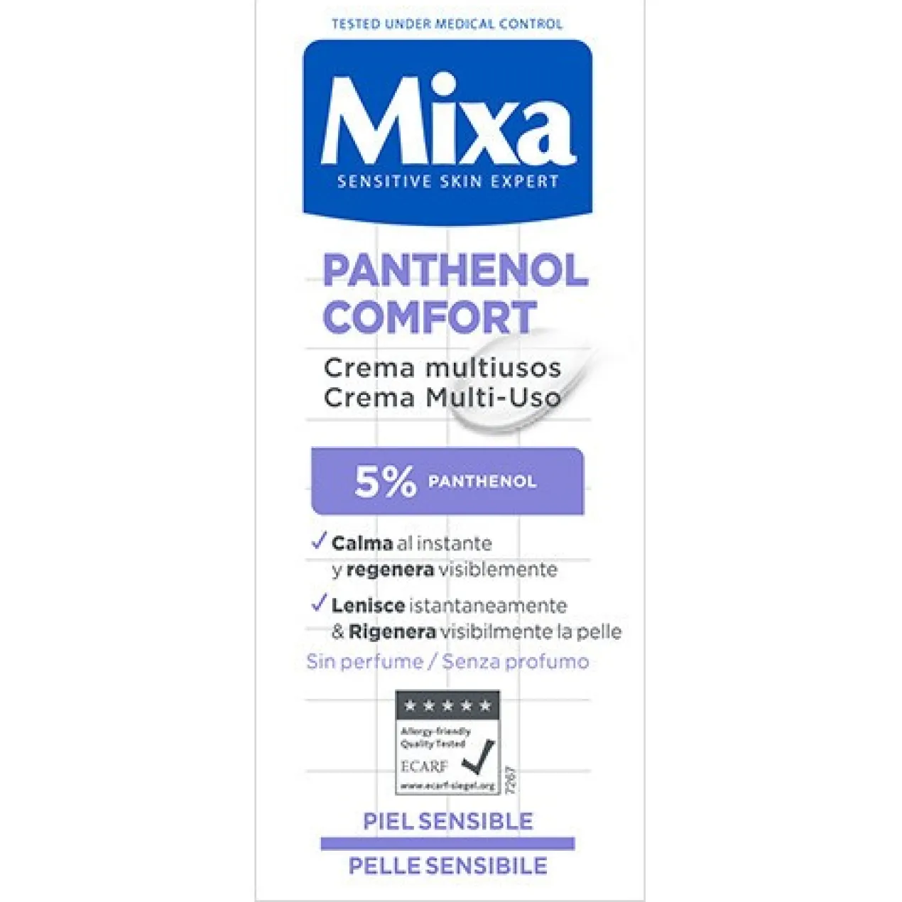 Crema Multiusos Panthenol Comfort Piel Sensible