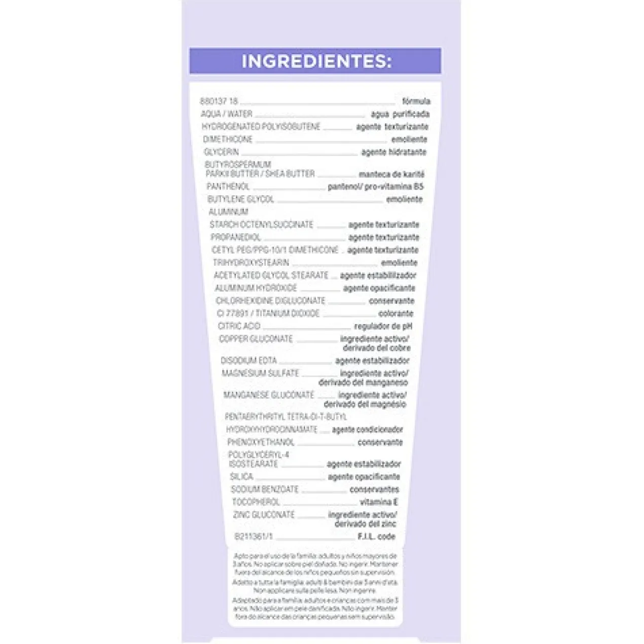 Crema Multiusos Panthenol Comfort Piel Sensible