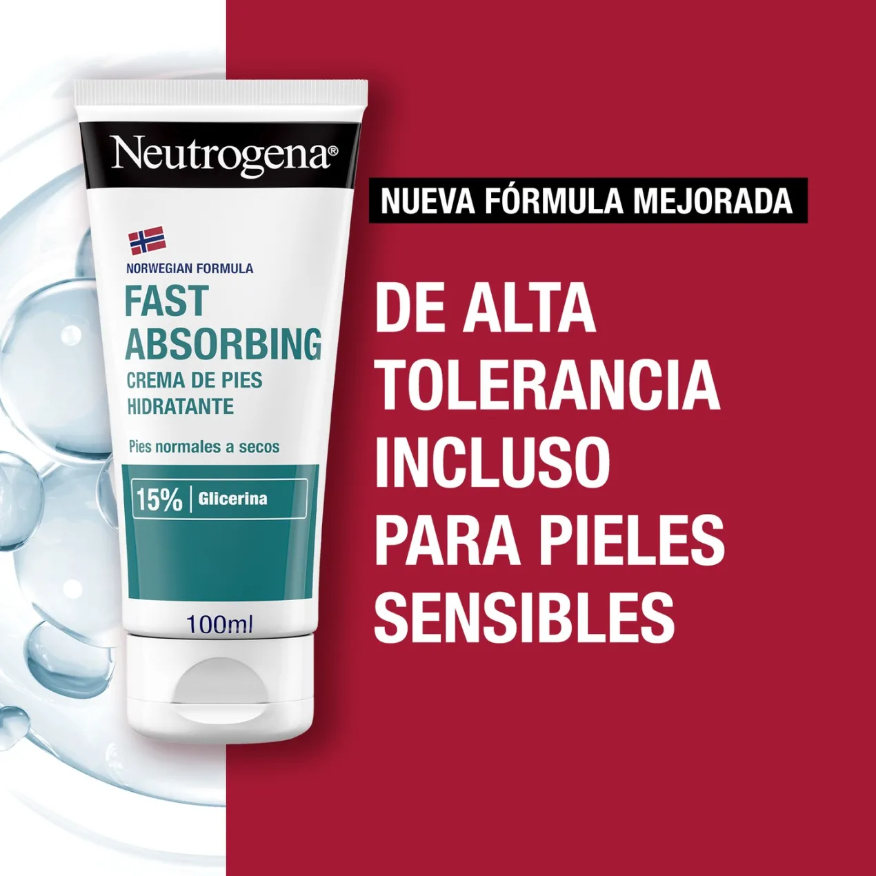 Crema Pies Hidratante Absorción Inmediata con Glicerina