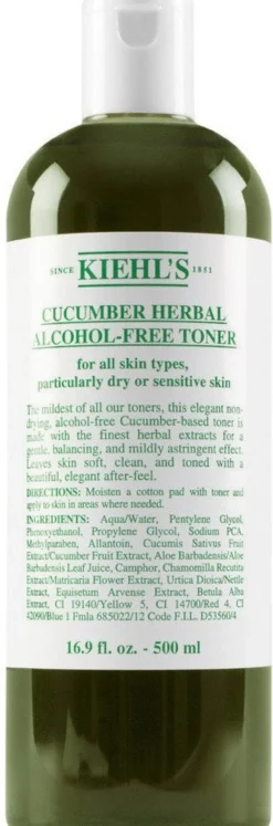 Cucumber Herbal Alcohol-Free Toner Tónico Facial de Pepino
