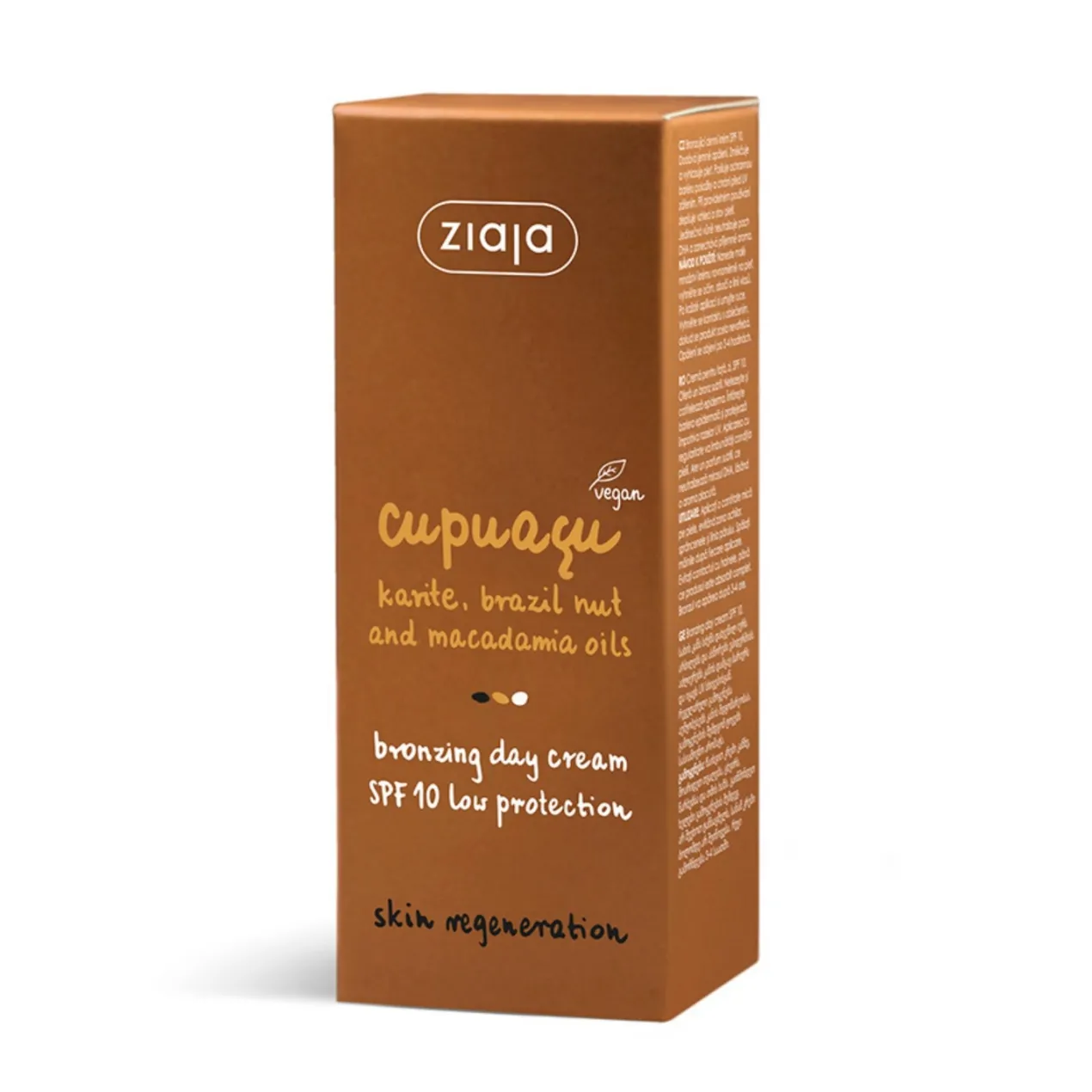 Cupuaçu Crema facial autobronceadora de día SPF10