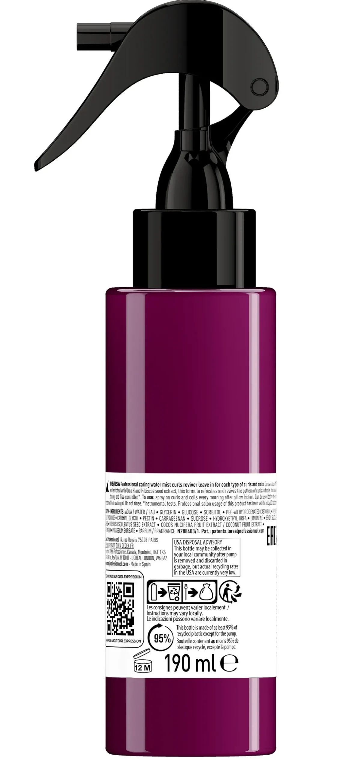 Curl Expression Agua Reanimadora de Rizos