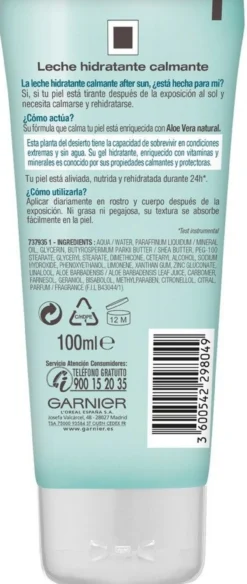 Delial Leche Hidratante Calmante After Sun Aloe Vera Natural