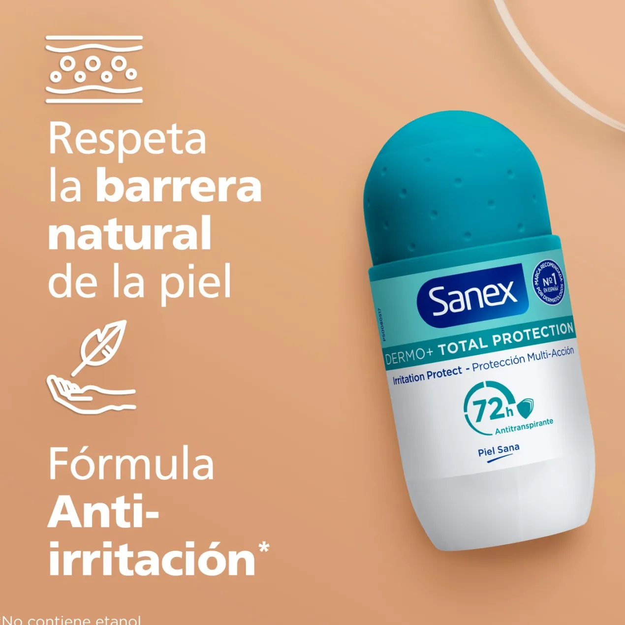 Desodorante Roll-On Dermo Total Protection 72h Anti-Transpirante