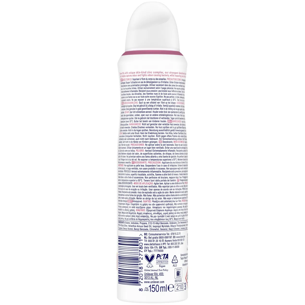 Desodorante Spray 0% Aluminiun Salts Invisible Care