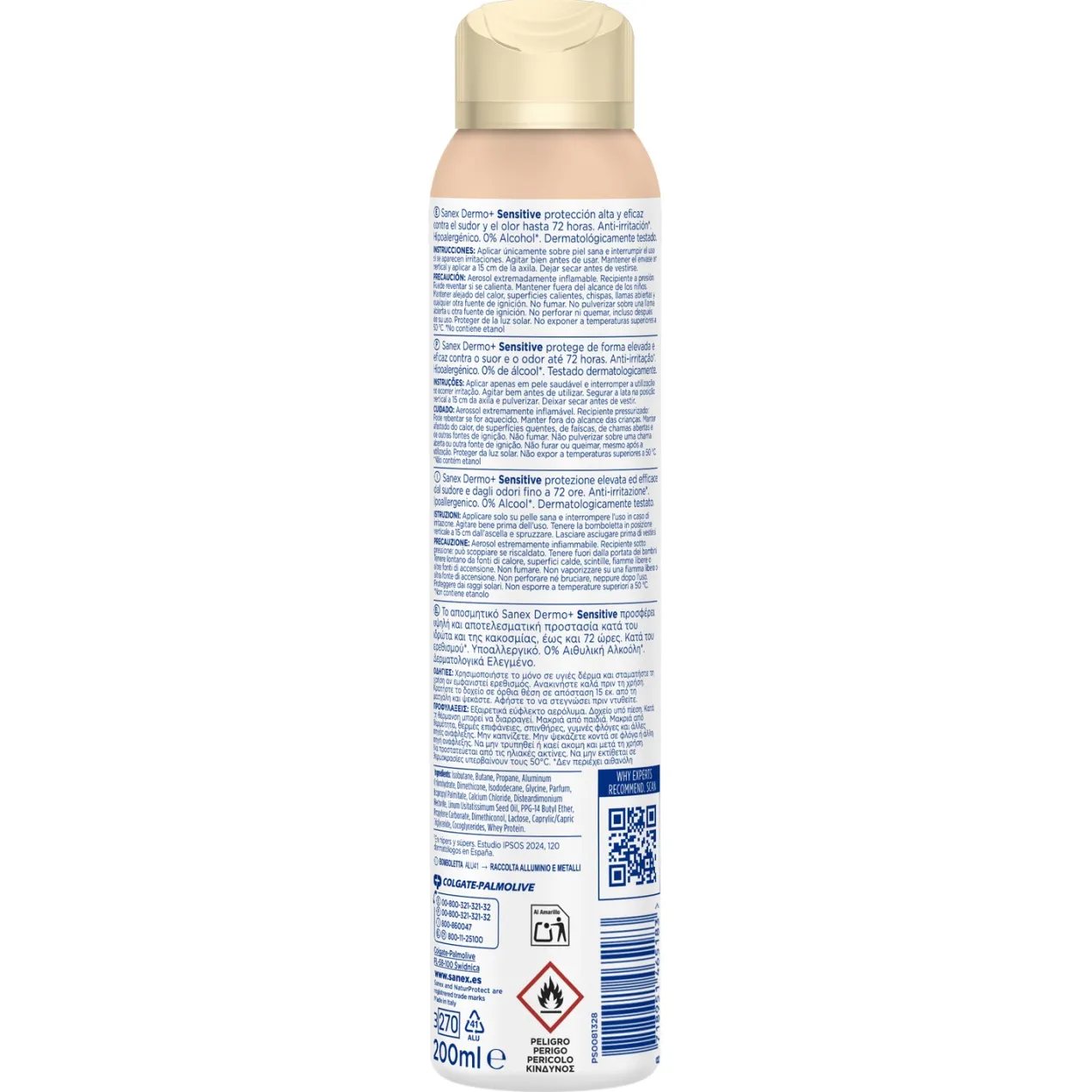 Desodorante Spray Dermo Sensitive Protección 72h