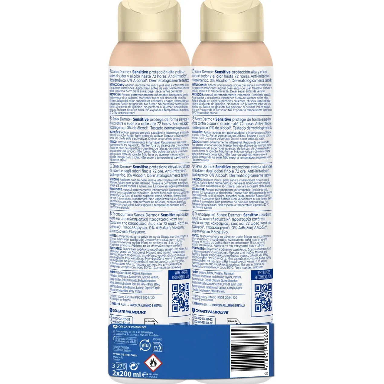 Desodorante Spray Dermo Sensitive Protección 72h