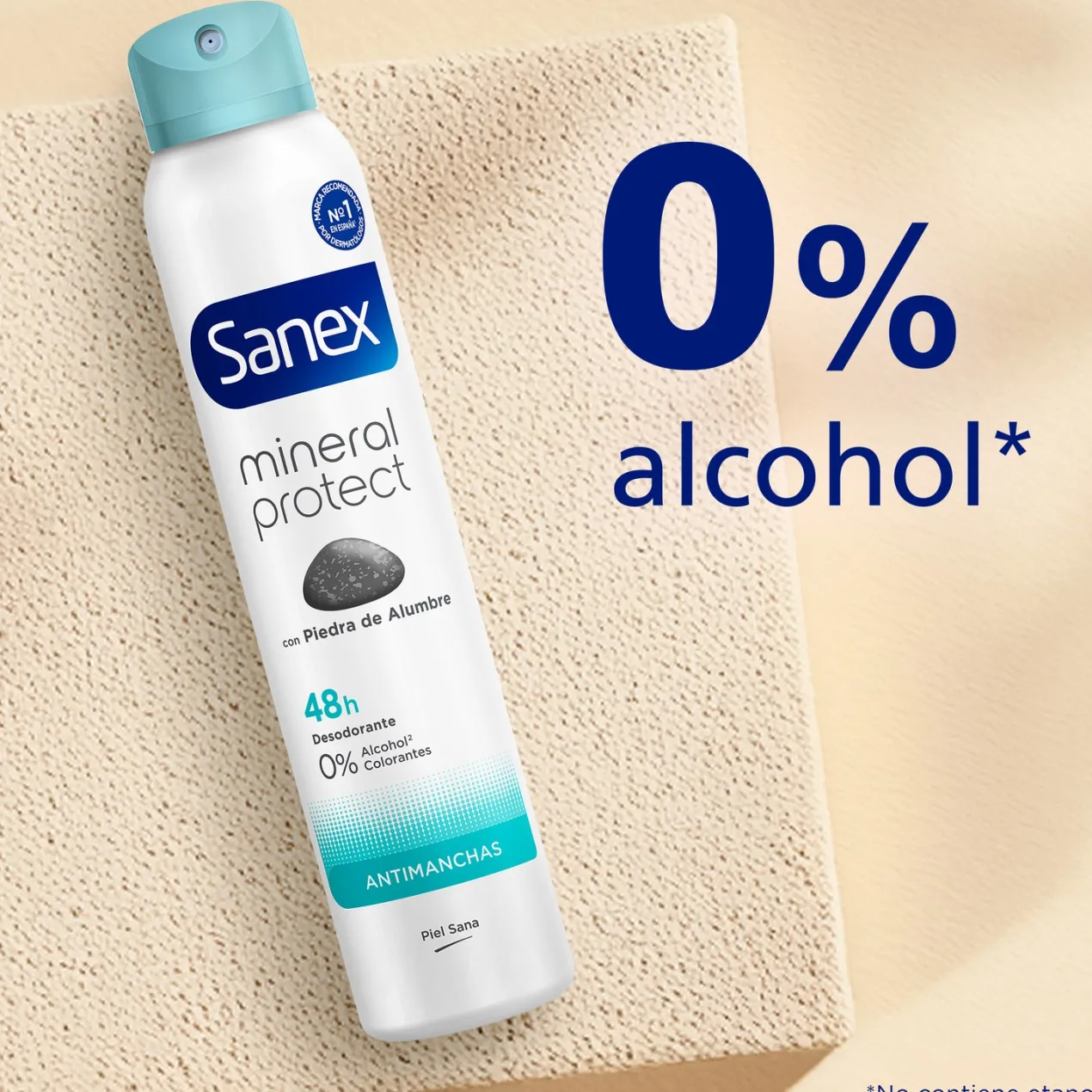 Desodorante Spray Natur Protect 48h Anti-manchas Blancas con Piedra de Alumbre