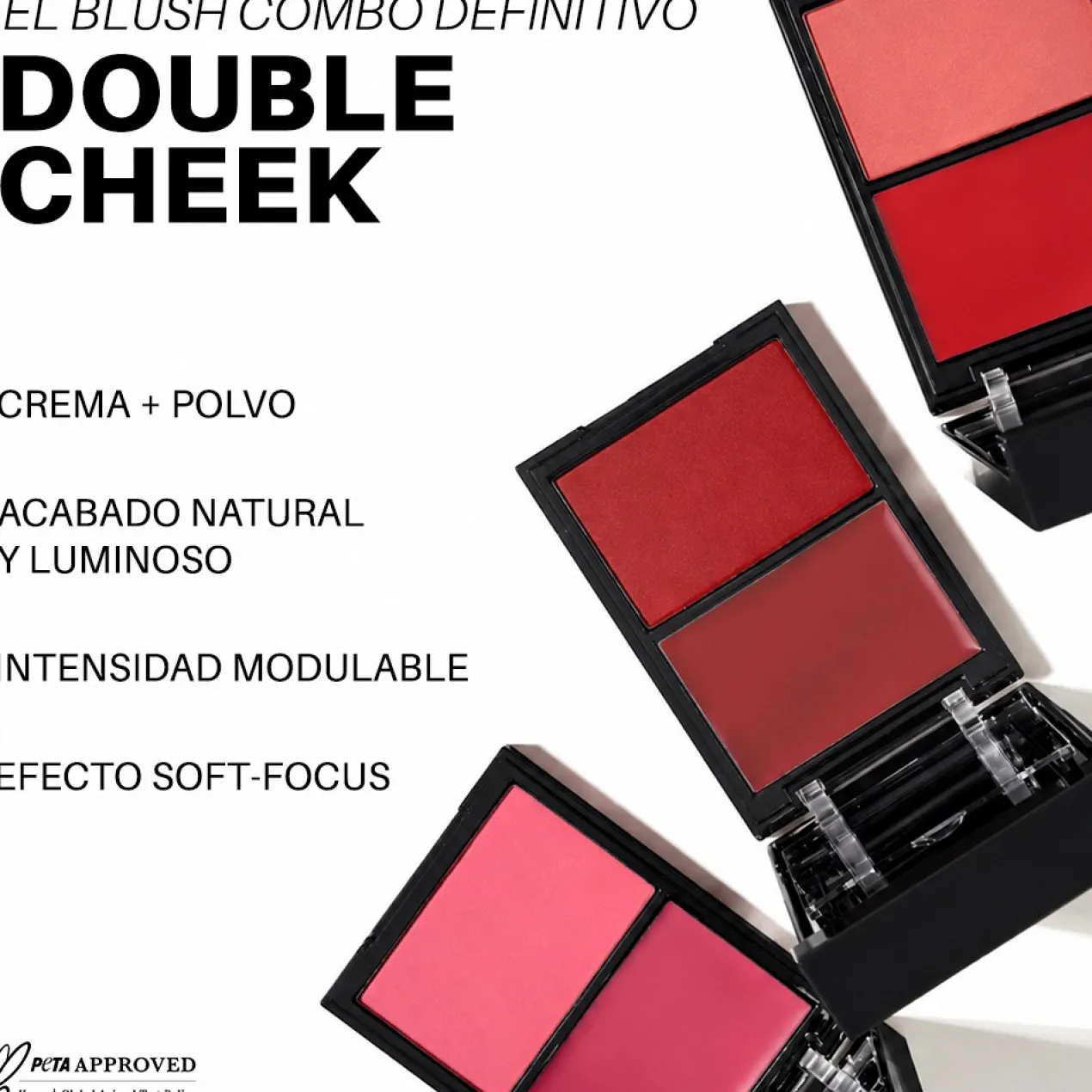 Double Cheek Blush Colorete en Crema y Polvo