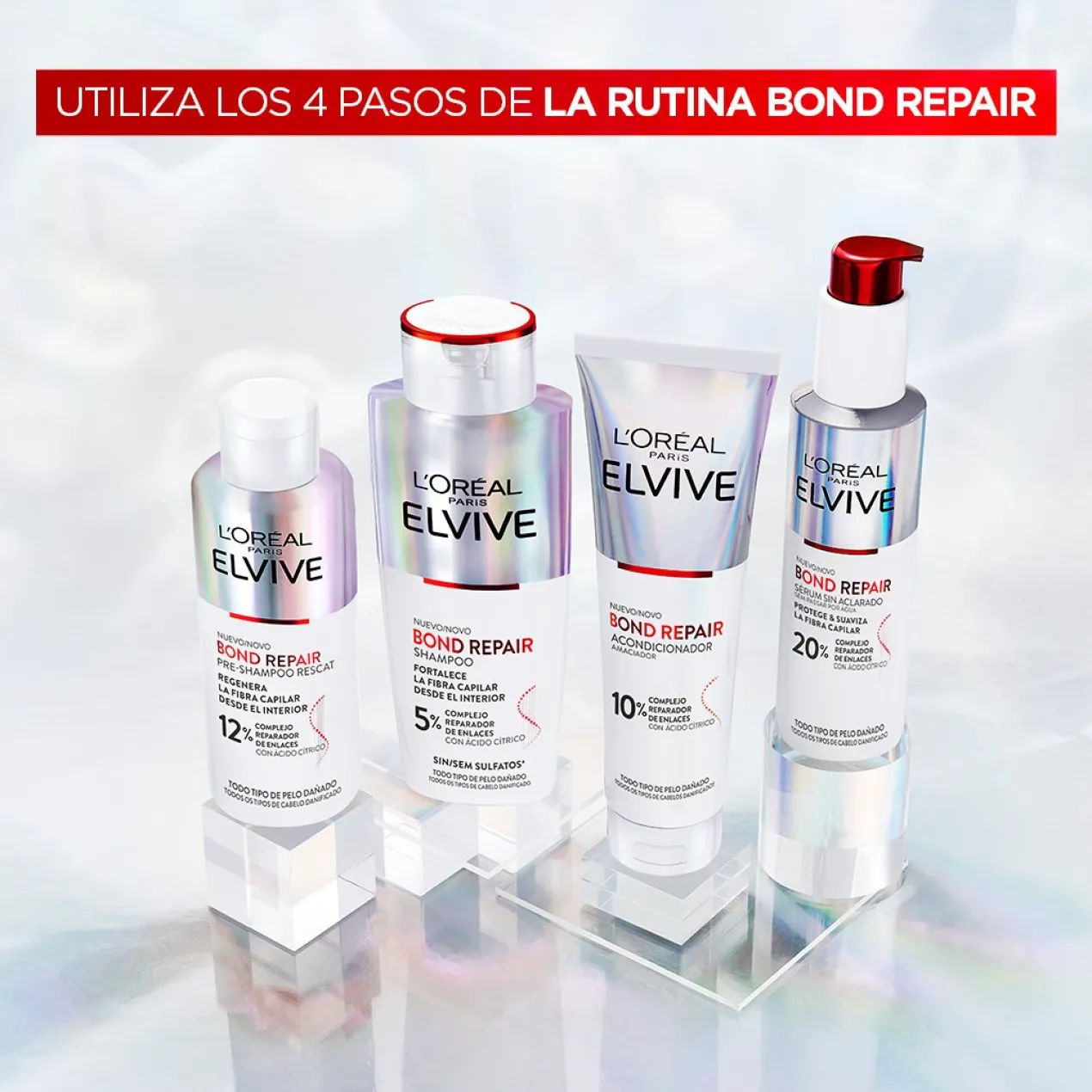 ELVIVE Bond Repair Sérum sin aclarado Rutina de Reconstrucción Profunda