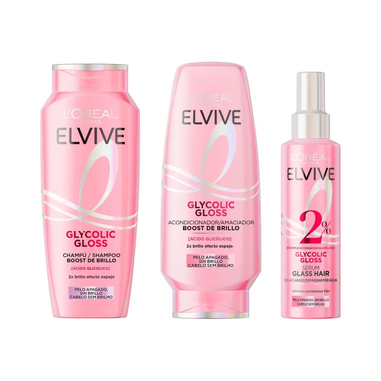 Elvive Glycolic Gloss Sérum Glass Hair sin Aclarado