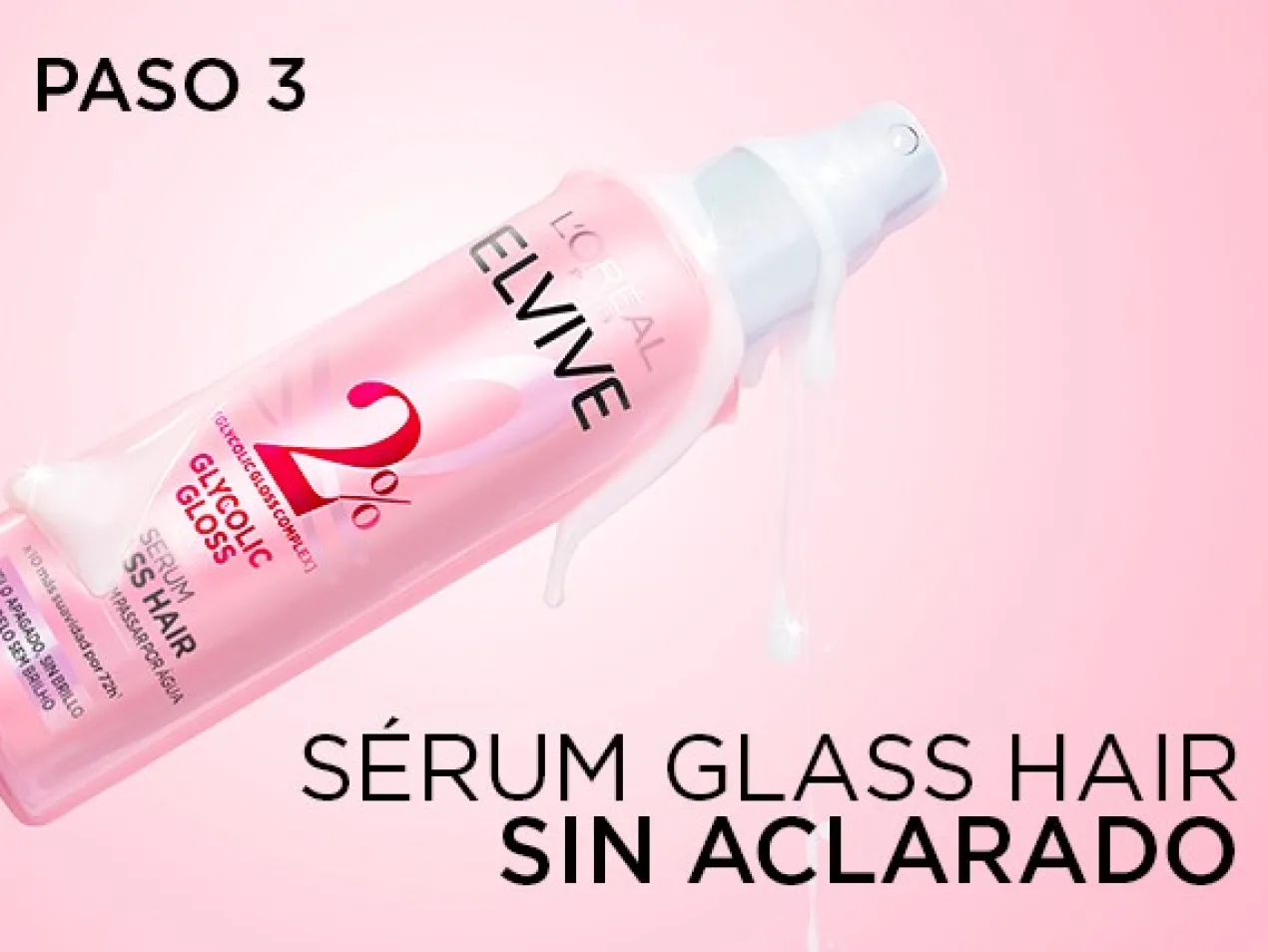 Elvive Glycolic Gloss Sérum Glass Hair sin Aclarado