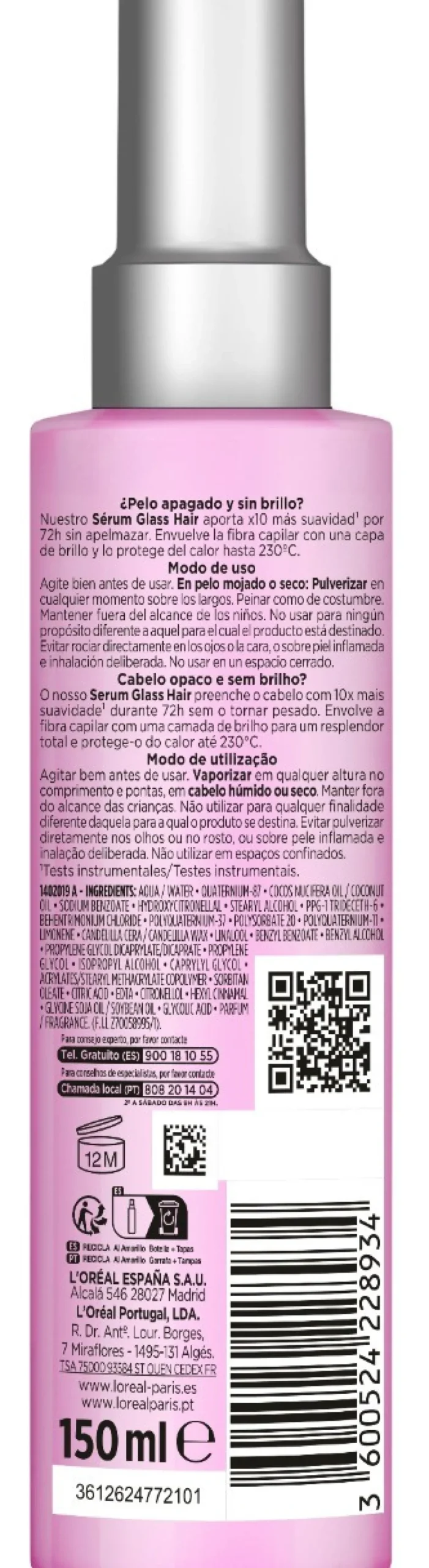 Elvive Glycolic Gloss Sérum Glass Hair sin Aclarado