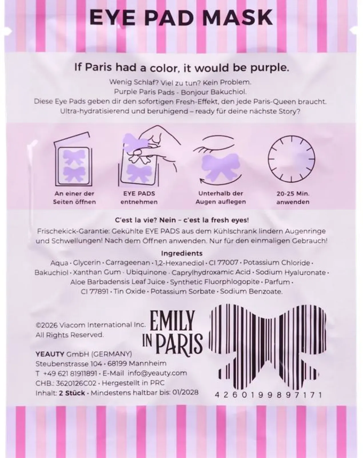 Emily in Paris Parches de Ojos Bow con Bakuchiol