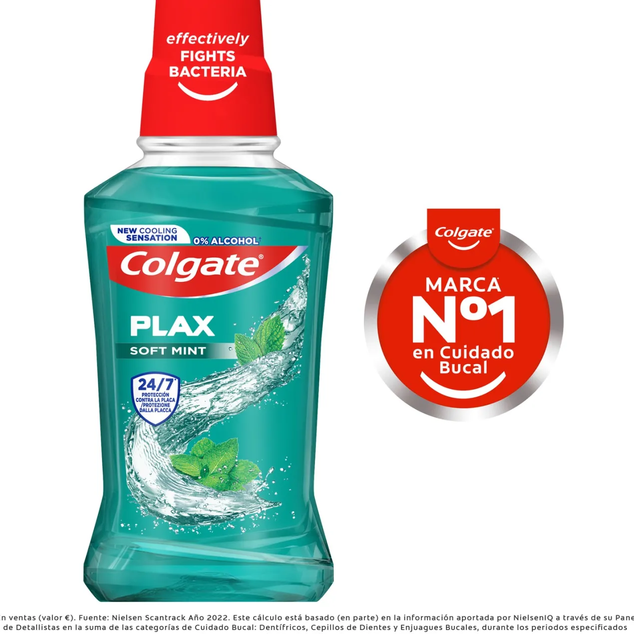 Enjuague Bucal Plax Soft Mint Protección 24h Antibacteriano