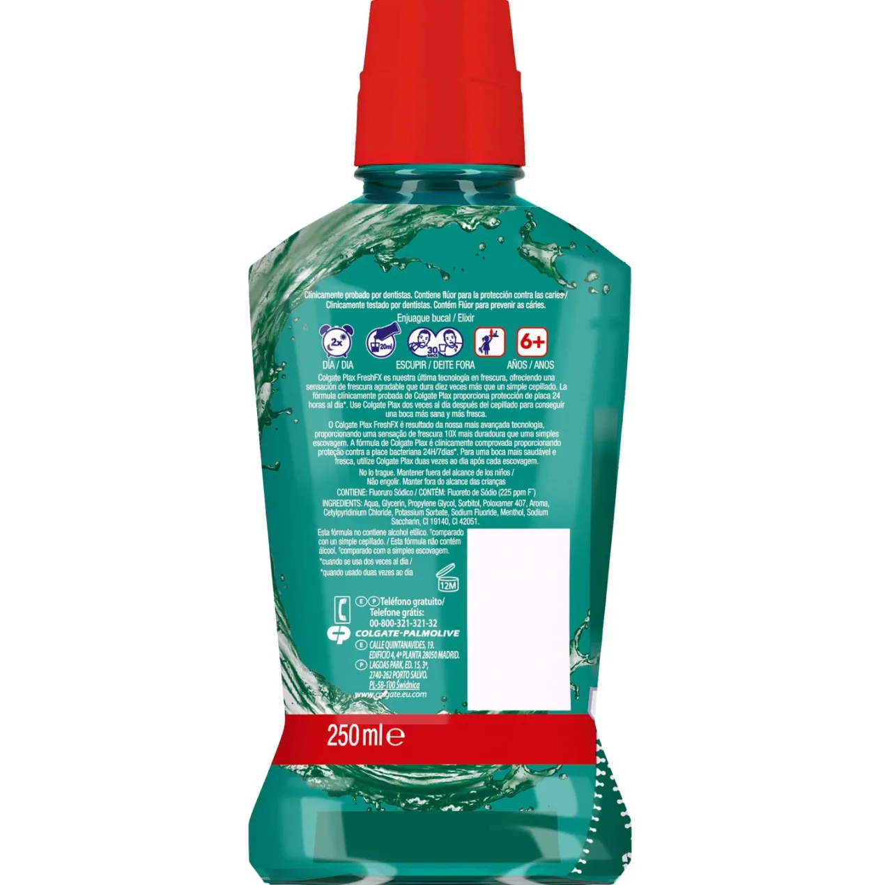 Enjuague Bucal Plax Soft Mint Protección 24h Antibacteriano