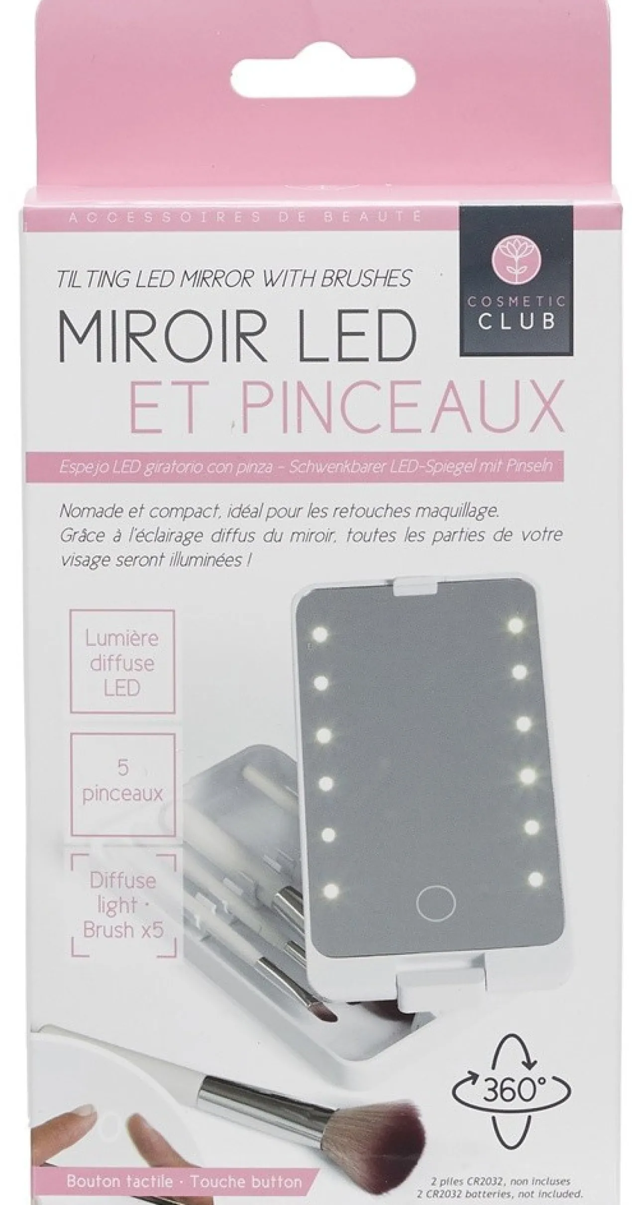 Espejo Led con Pinceles