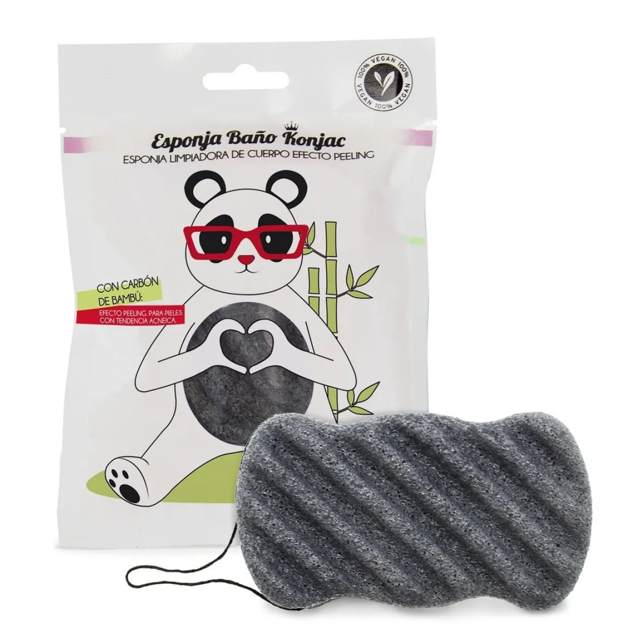 Esponja Konjac Carbón de Bambú