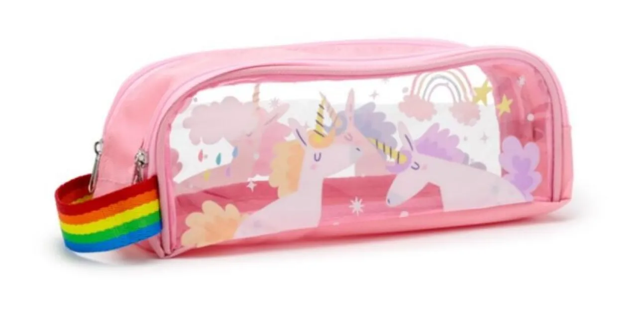 Estuche Adoramals Transparente Unicornio