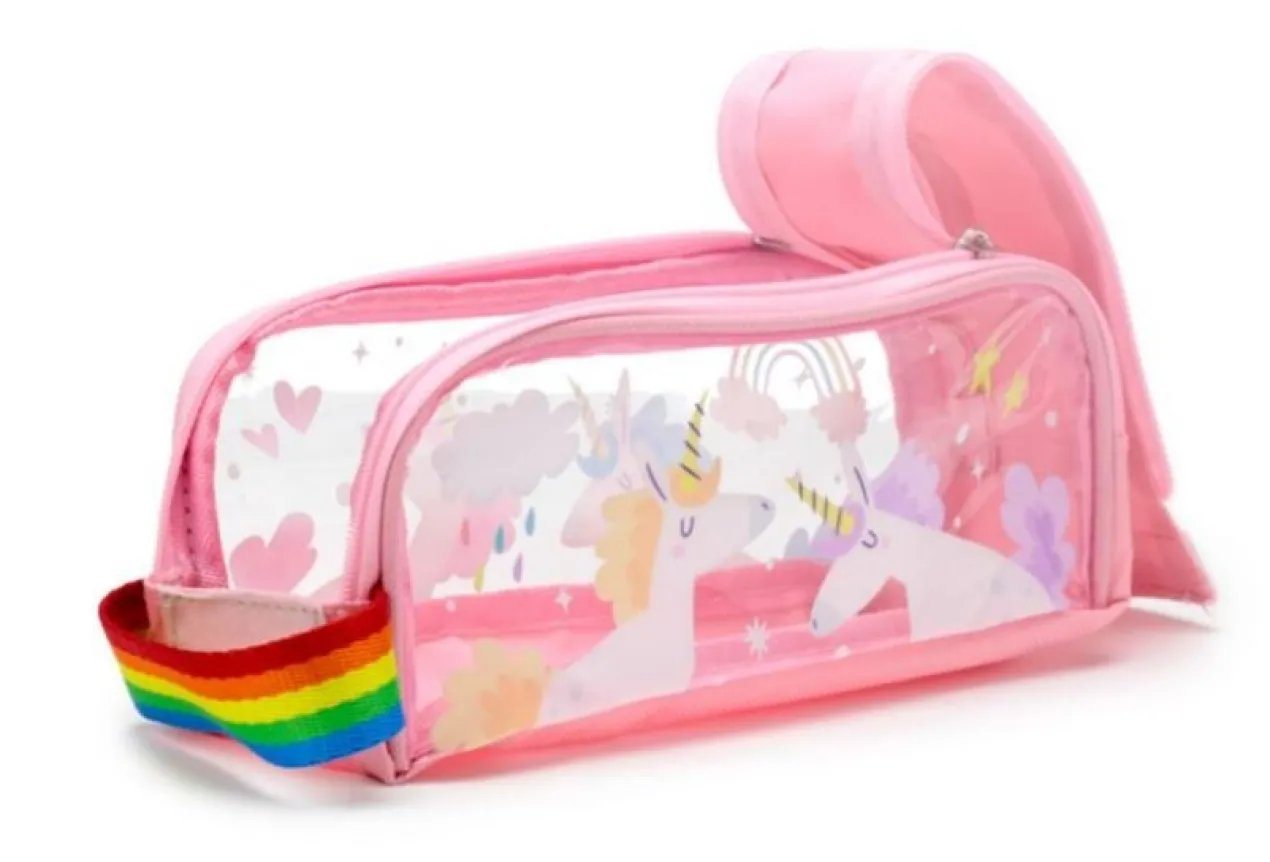 Estuche Adoramals Transparente Unicornio
