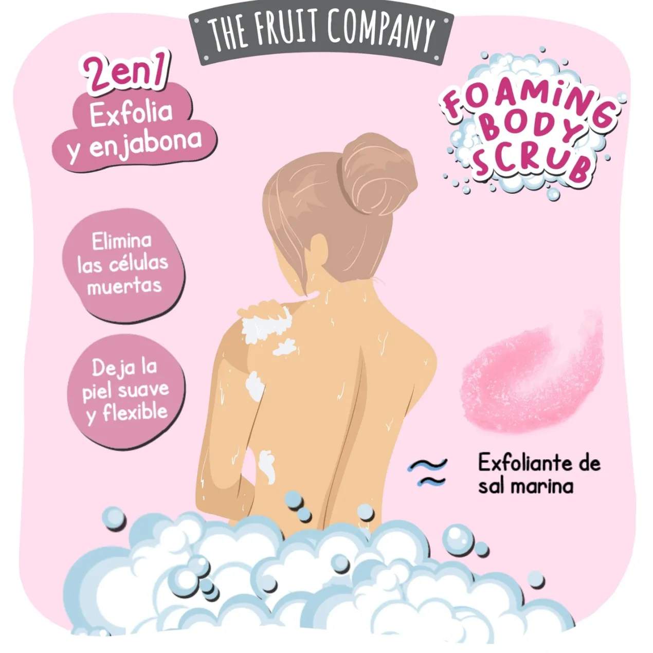 Exfoliante Corporal 2 en 1 Fresa y Nata