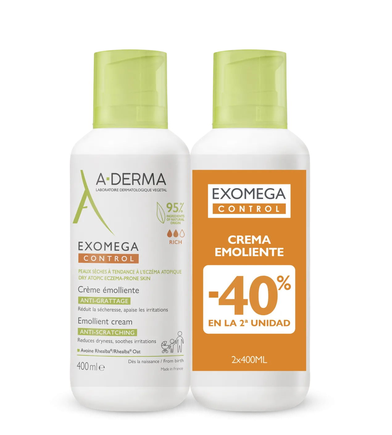 Exomega Control Crema Emoliente antiirritación para piel atópica