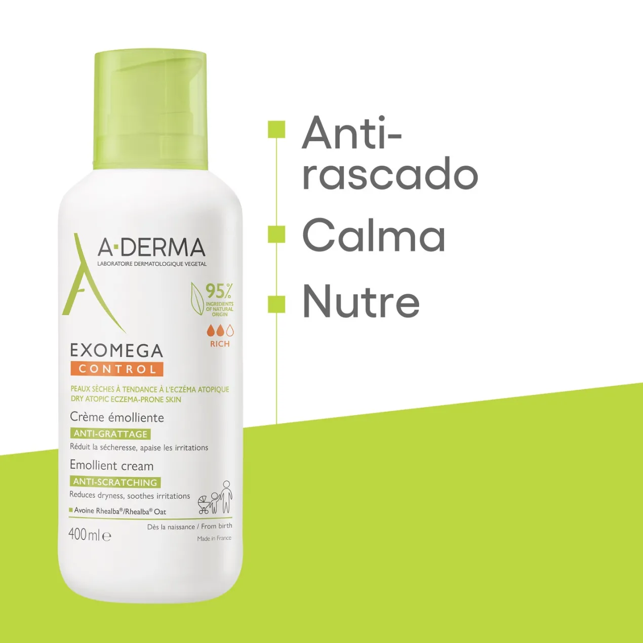 Exomega Control Crema Emoliente antiirritación para piel atópica