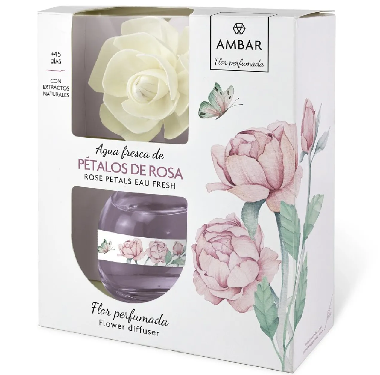 Flor Perfumada Agua Fresca Rosa