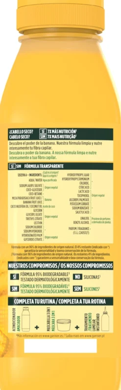 Fructis Hair Food Banana Ultra Nutritiva Champú