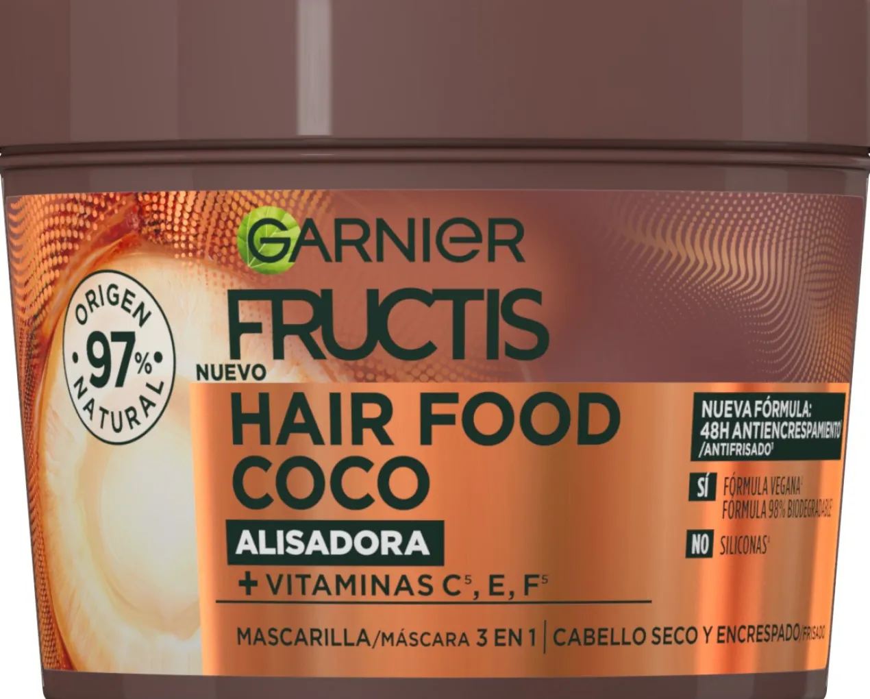 Fructis Hair Food Coco Mascarilla 3 en 1 Alisadora