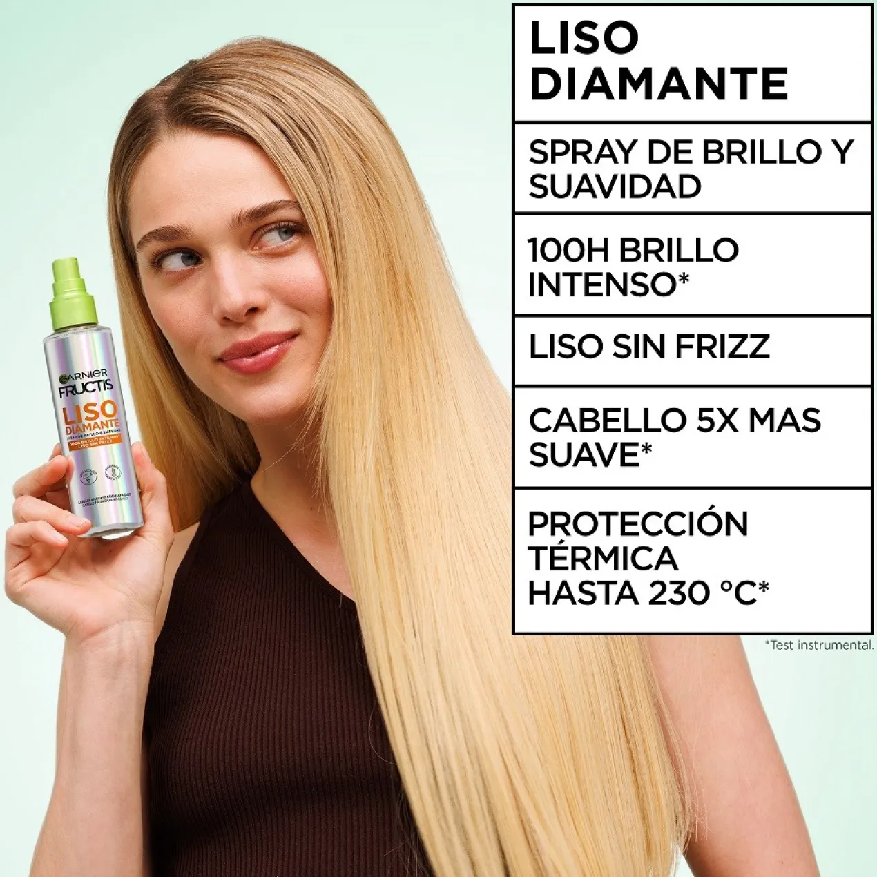 Fructis Liso Diamante Spray de Brillo y Suavidad