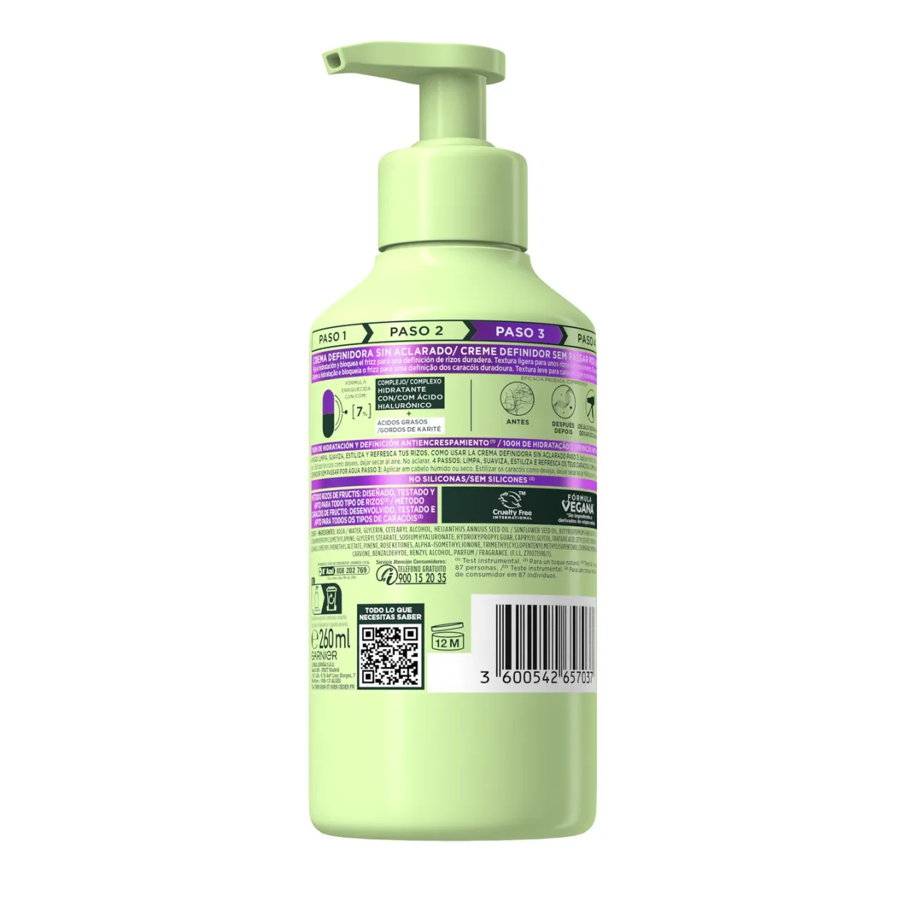 Fructis Método Rizos Crema de Secado al Aire Paso 3