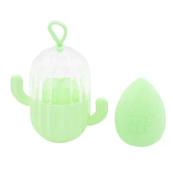 Funda Protectora Cactus + Esponja de Maquillaje