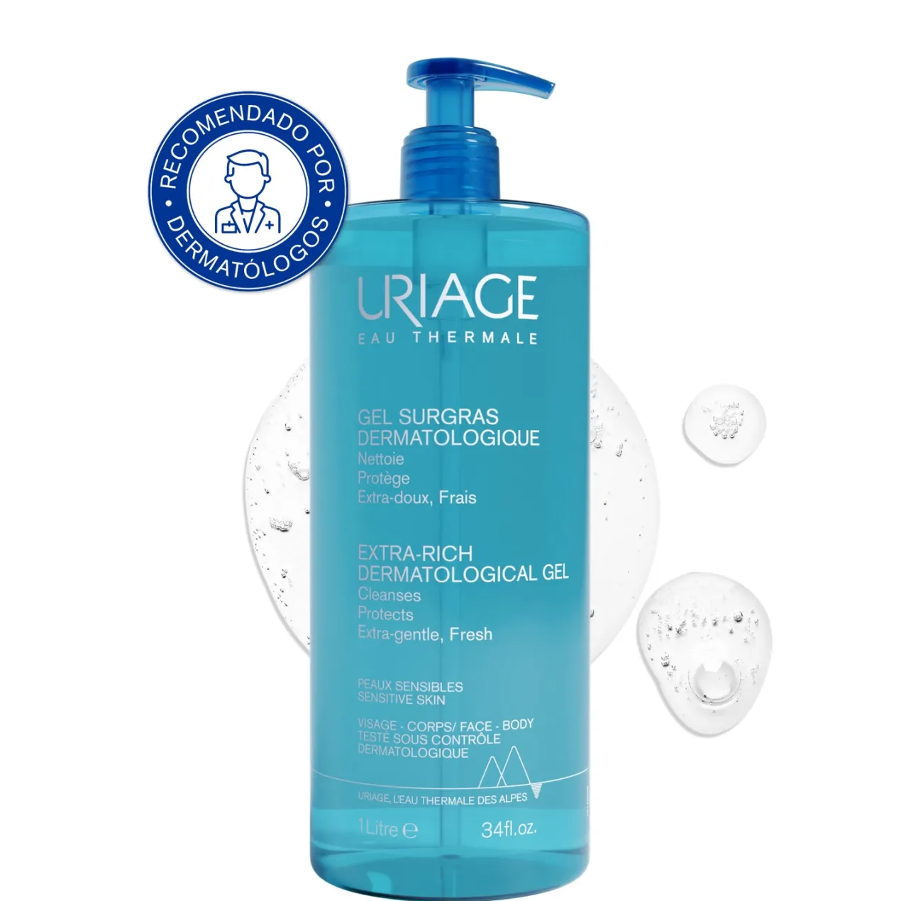 Gel de ducha dermatológico extra rico para piel sensible