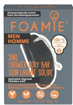 Gel de Ducha, Limpiador Facial y Champú Sólido 3in1 Hombre