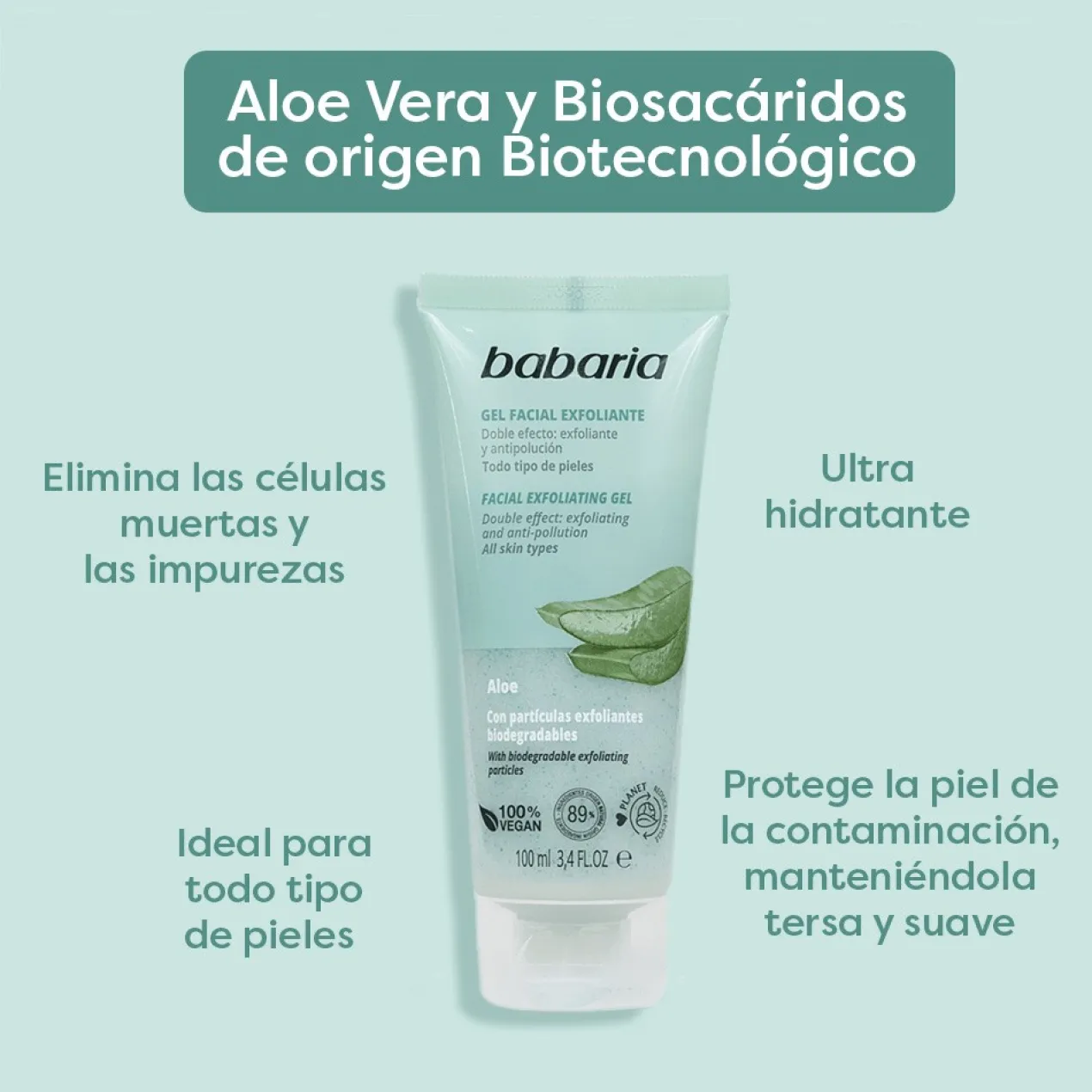 Gel Facial Exfoliante Aloe