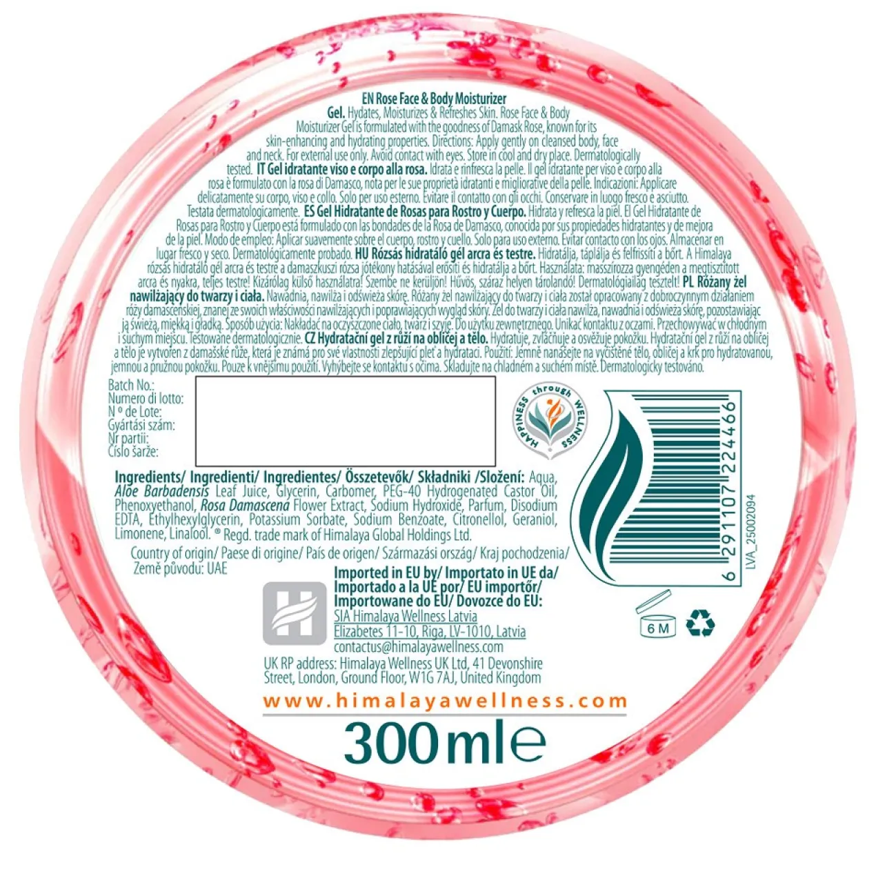 Gel Hidratante de Rosas para Cuerpo y Cara