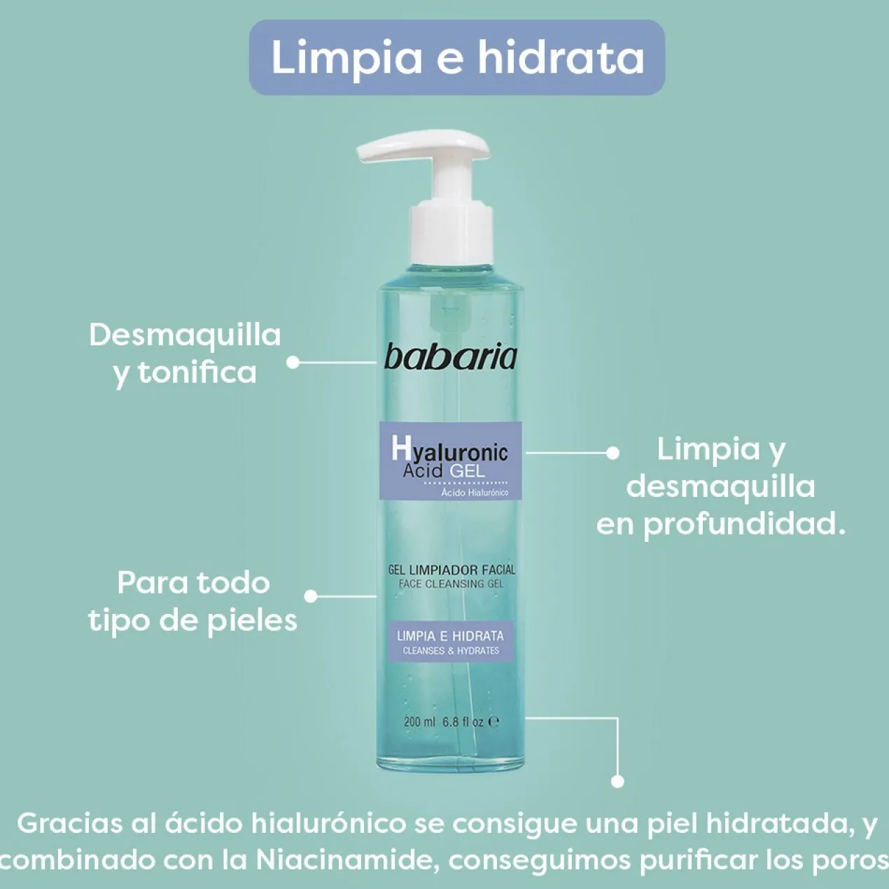 Gel Limpiador Ácido Hialurónico