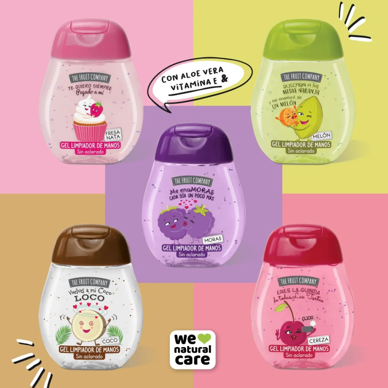 Gel Limpiador de Manos Fresa Nata