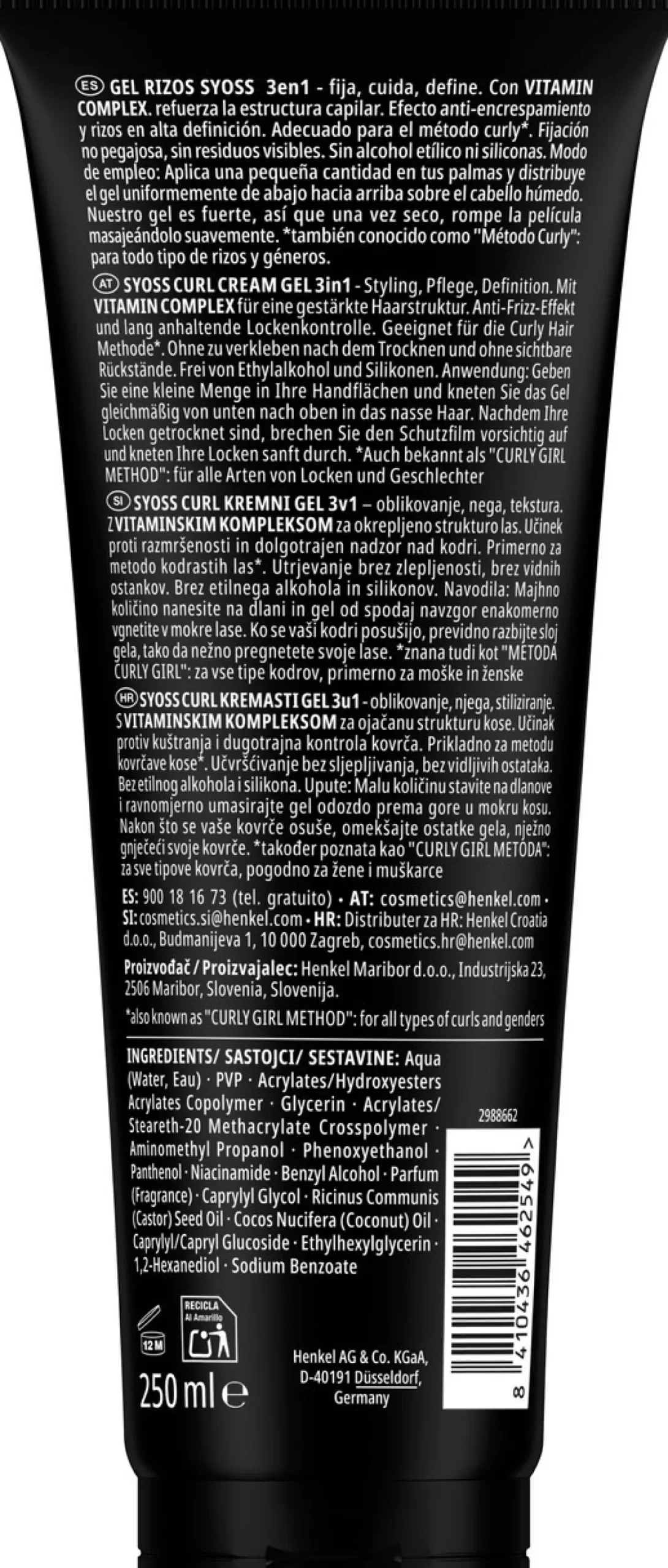 Gel para Cabello Rizado Curl Control