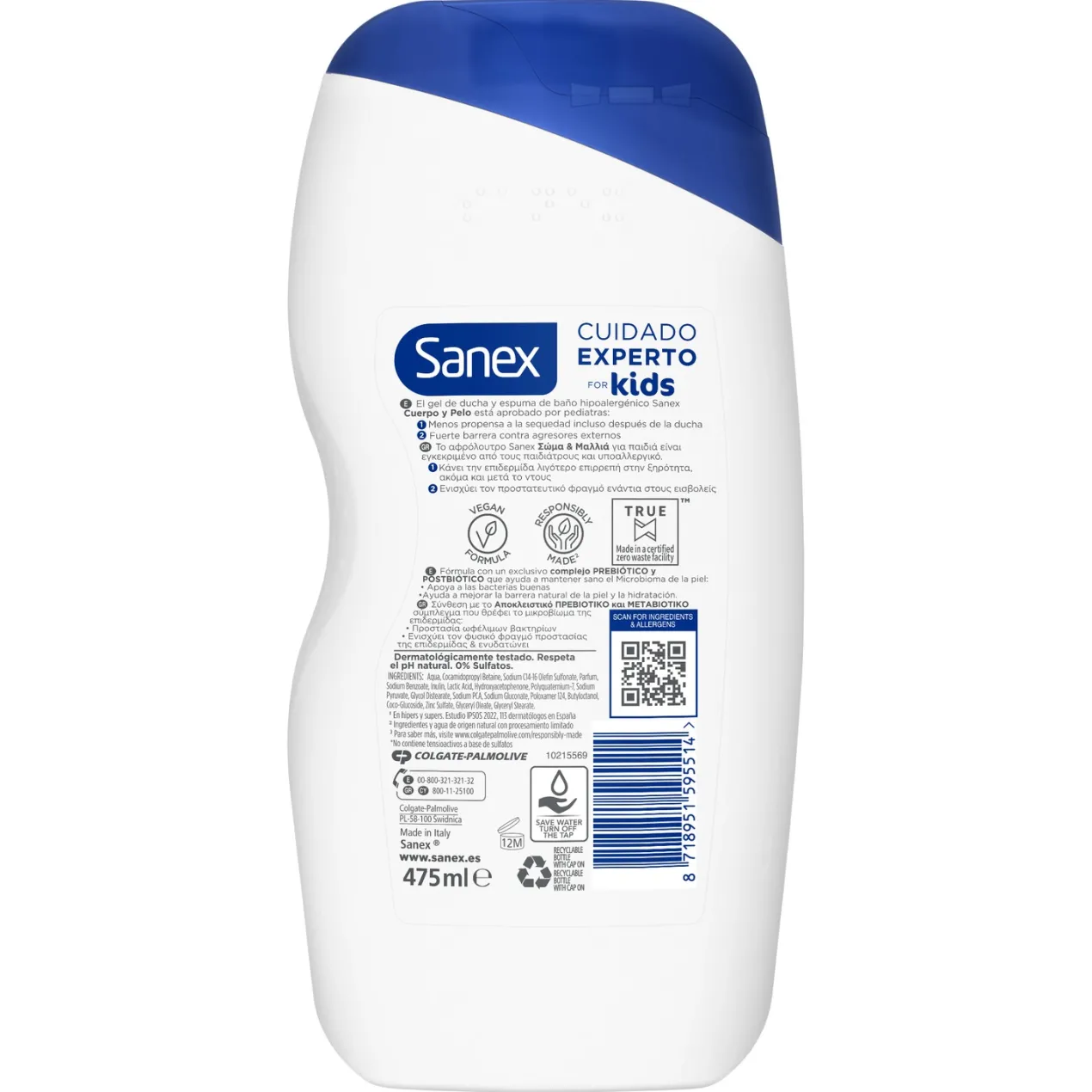 Gel y Champú de ducha o baño para niños Cuidado Experto