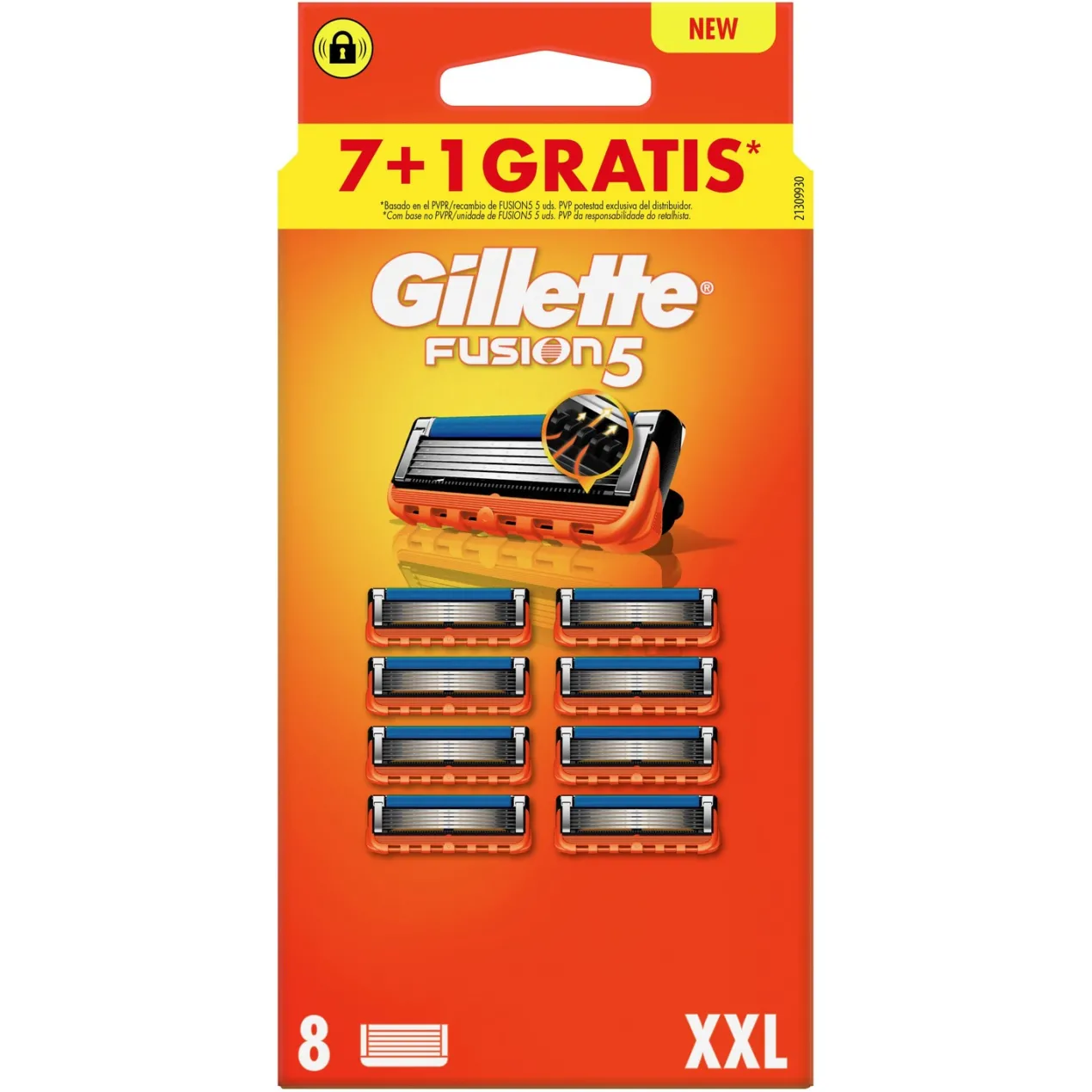 Gillette Fusion5 Pack Ahorro 7+1 Recambios Para Maquinillas De Afeitar