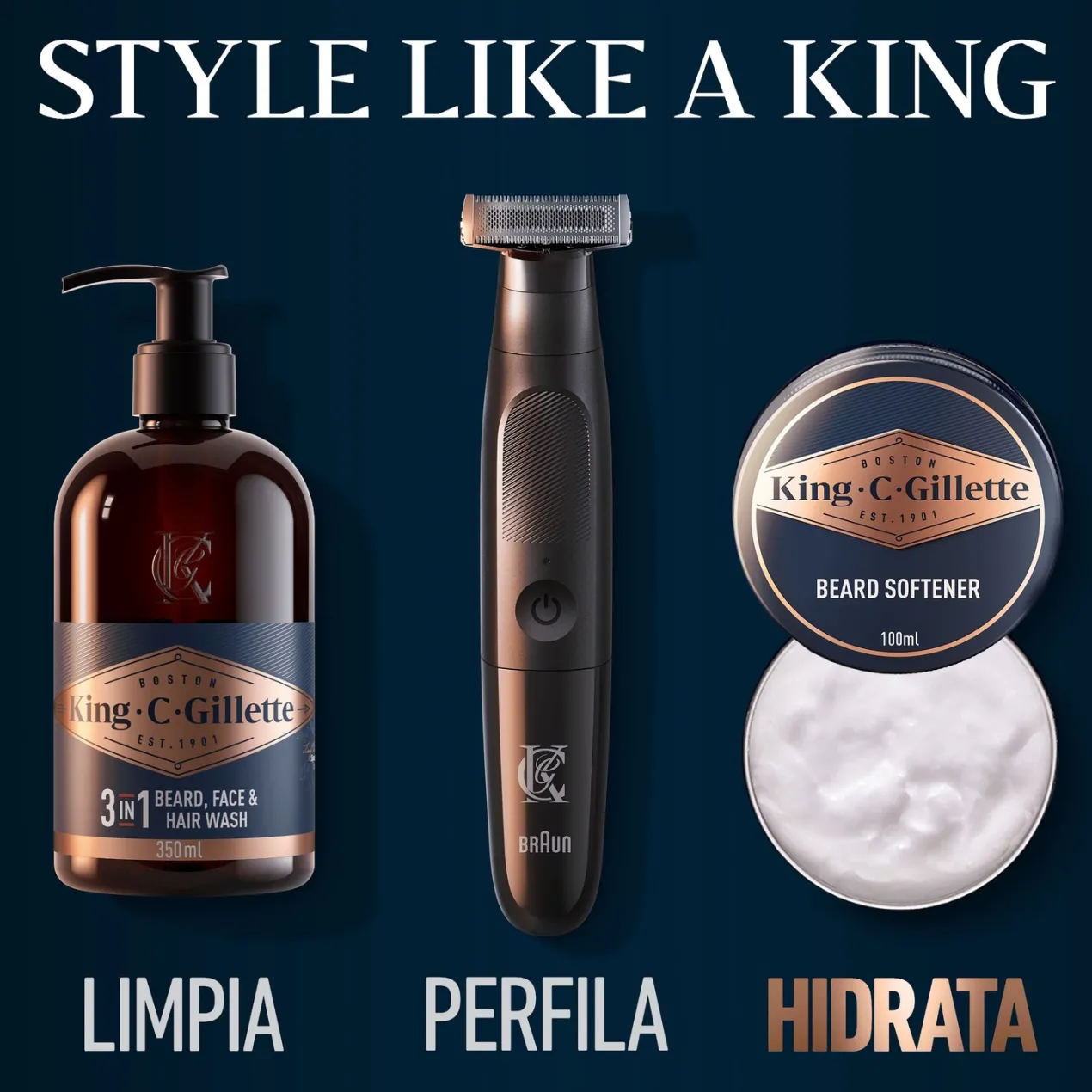 Gillette King C. Bálsamo Suave Para Barba