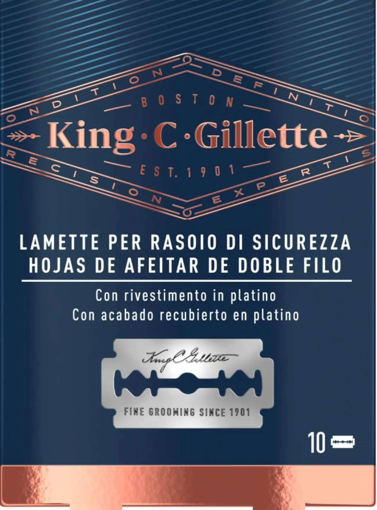Gillette King C. Hojas De Afeitar De Doble Filo