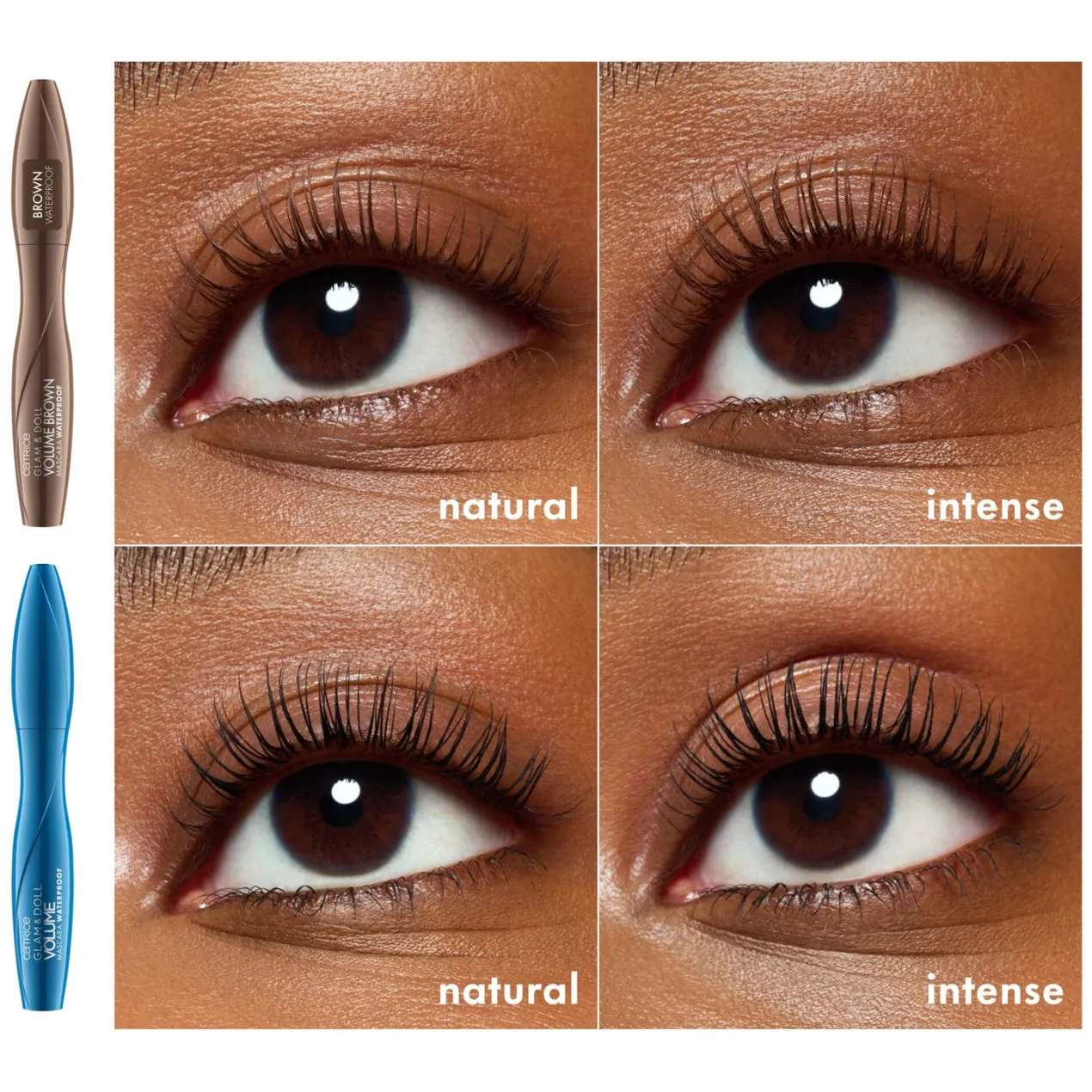 Glam & Doll Volume Brown Máscara de Pestañas Waterproof