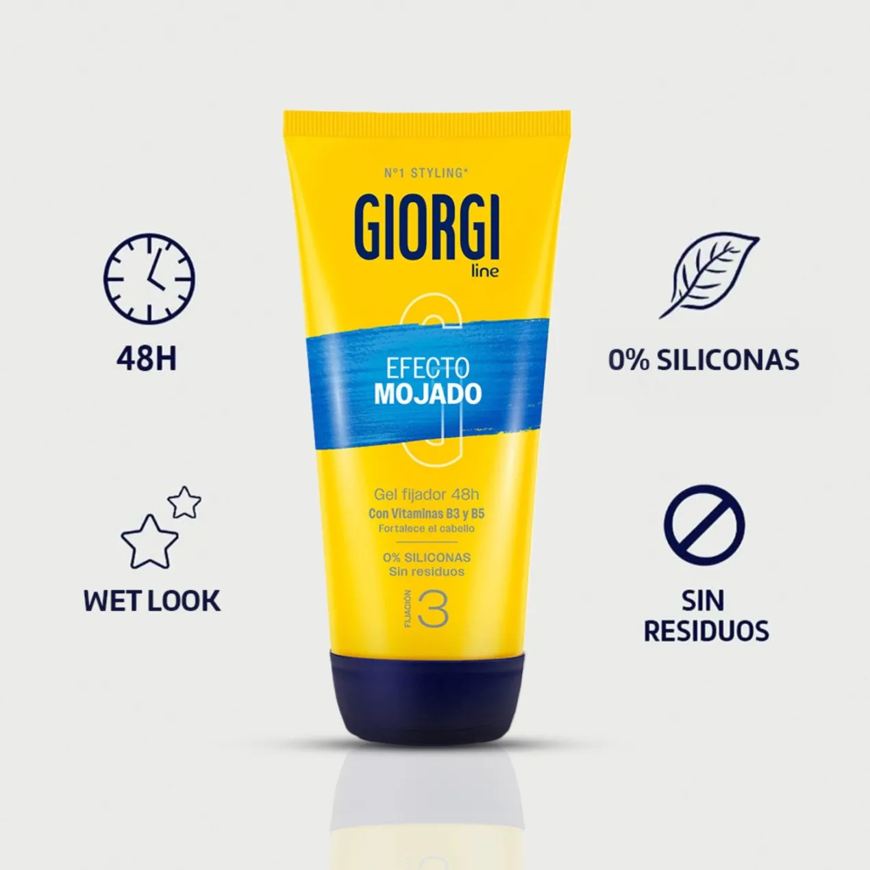 Gomina Efecto Mojado Gel Fijador 48H