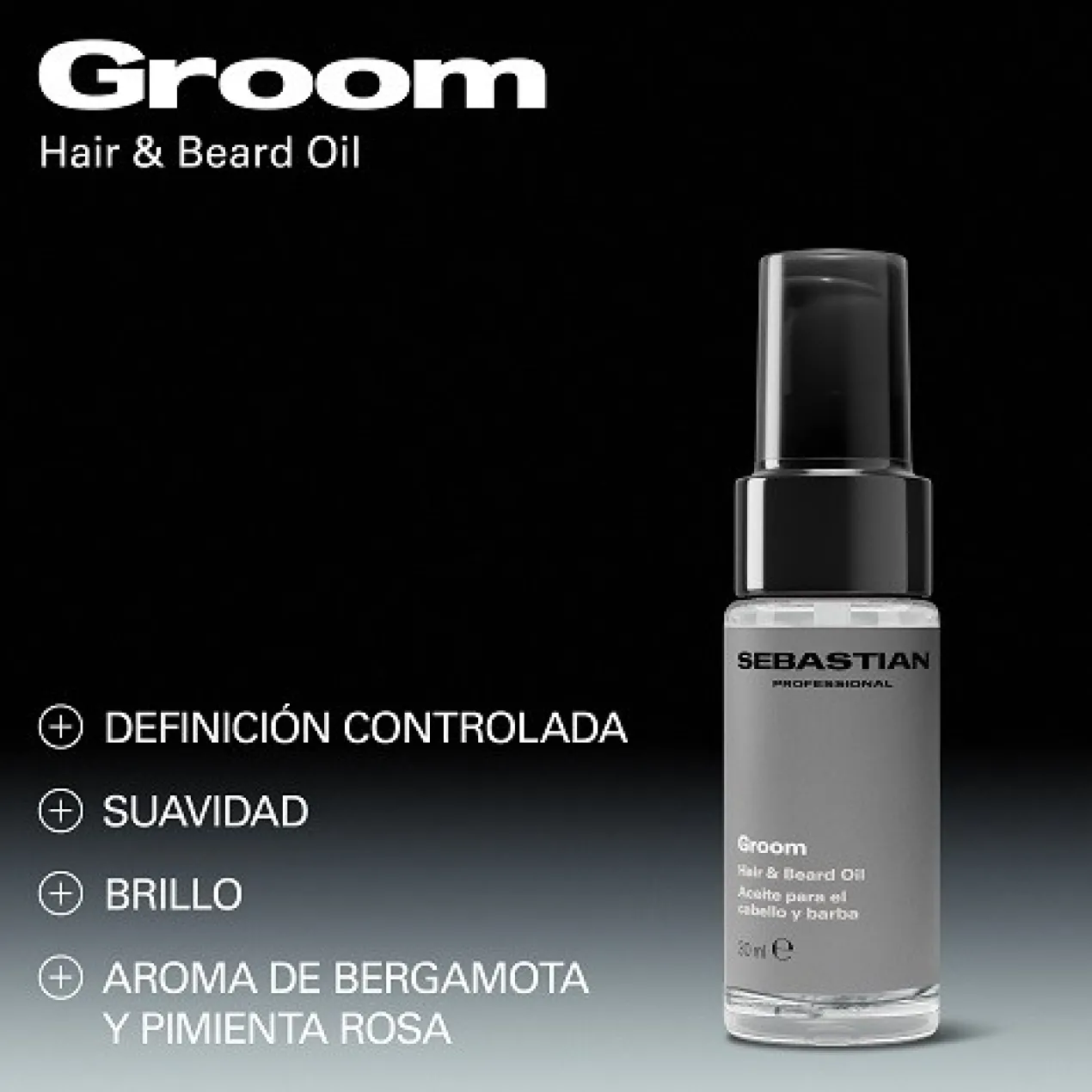 Groom Aceite de Cabello y Barba para Hombre