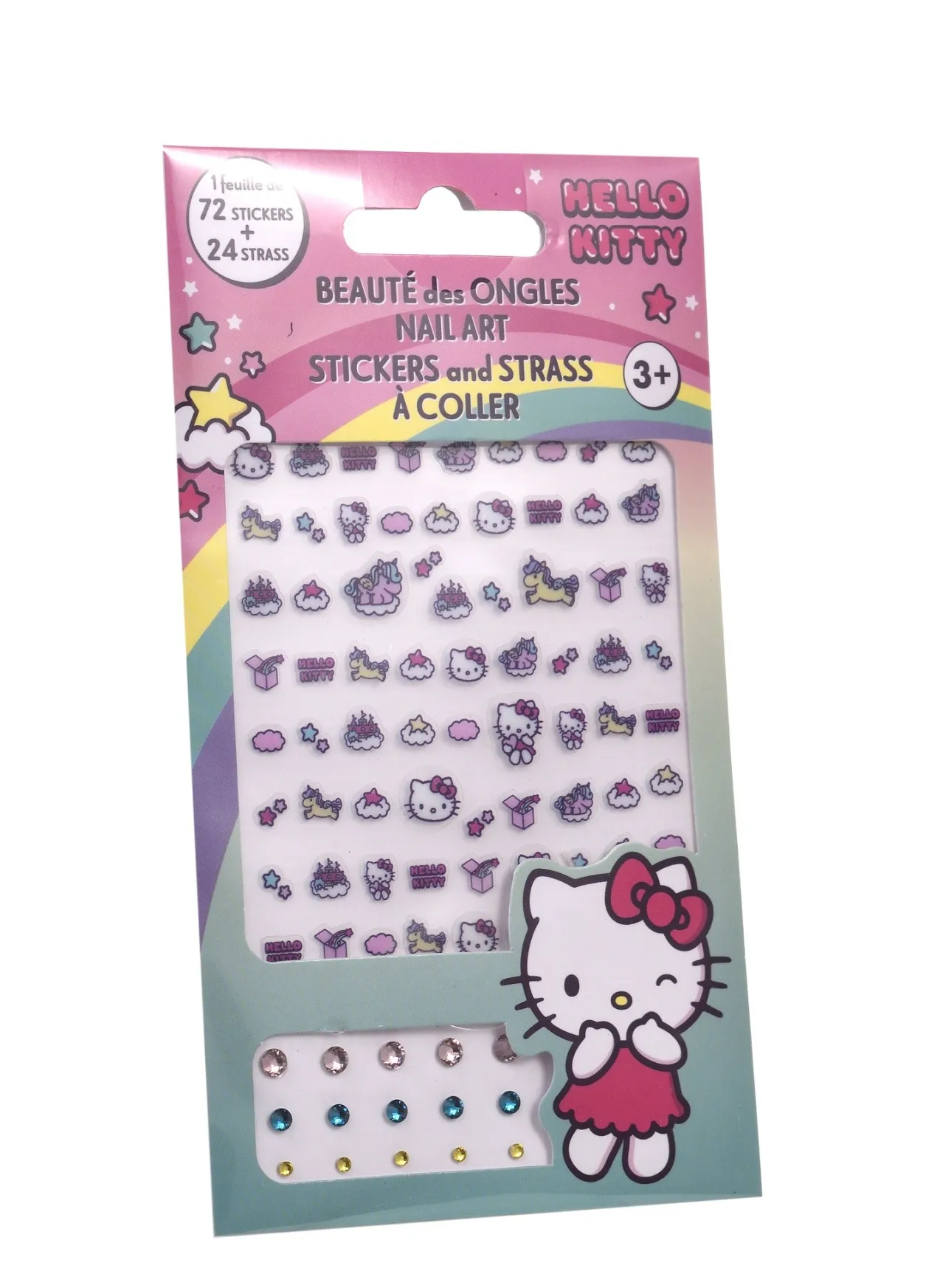 Hello Kitty Pegatinas y Piedras Strass para Decoración de Uñas
