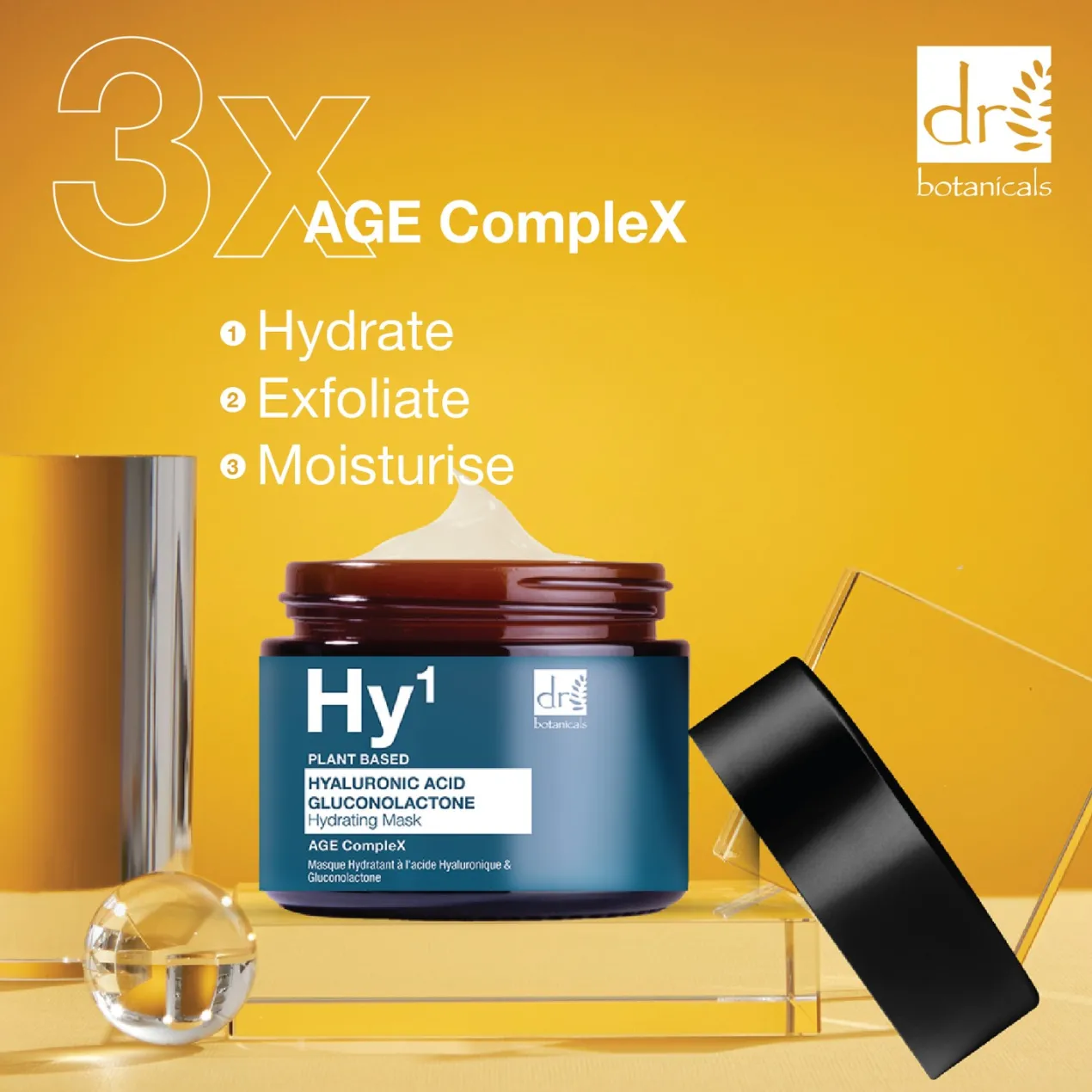 Hy1 Hyaluronic Acid & Gluconolactone Mascarilla Facial Hidratante Anti-Arrugas