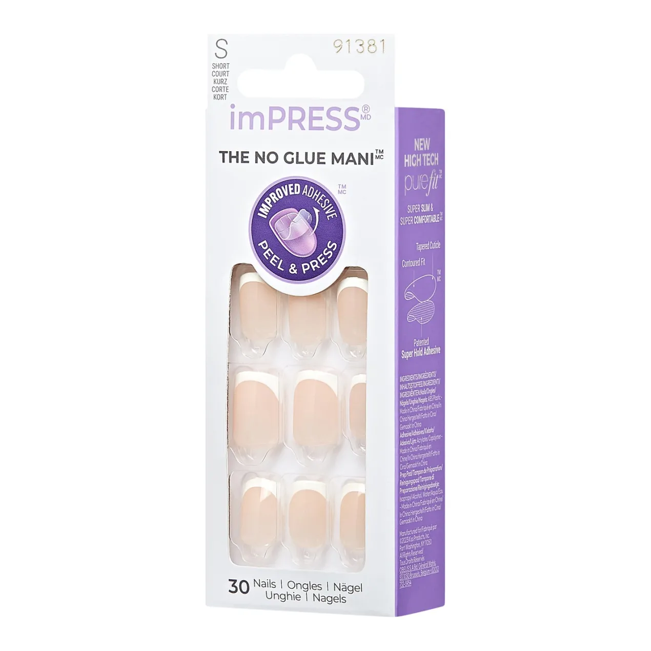 Impress Color Classic French Uñas Postizas